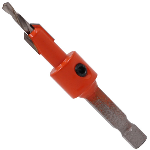 Hexagonal handle woodworking drill bit countersunk drill double-edged punching countersink drill high-speed steel hexagonal handle woodworking drill bit