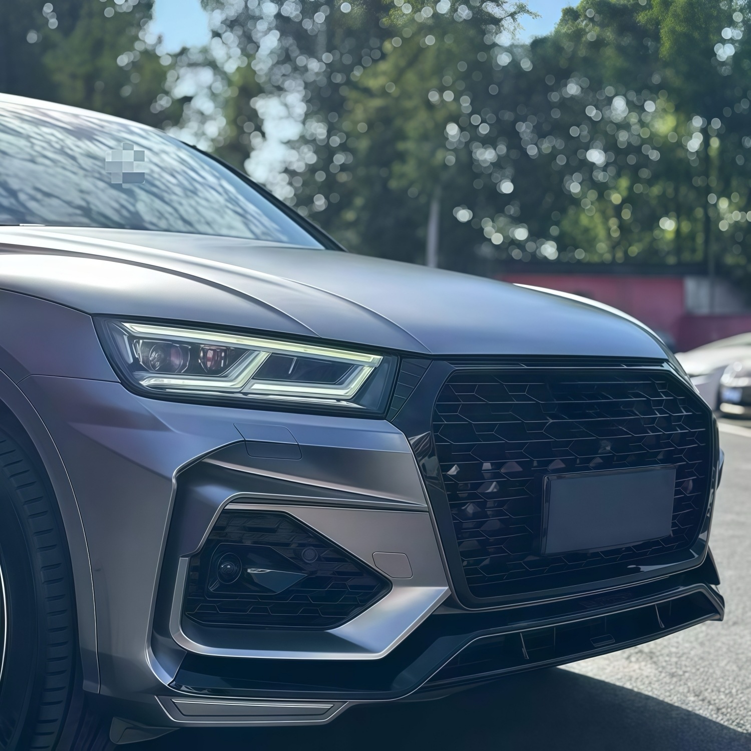 2018-2020 Models Suitable for Audi Q5L Modified Rsq5 Front Bumper Assembly, Large Surround Front Bumper, Front Grille