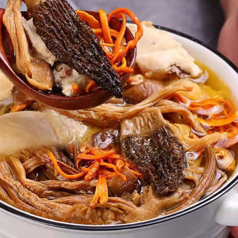 Yunnan colorful mushroom bag 100g/bag mushroom soup bag wholesale morel mushroom cordyceps militaris one piece drop shipping