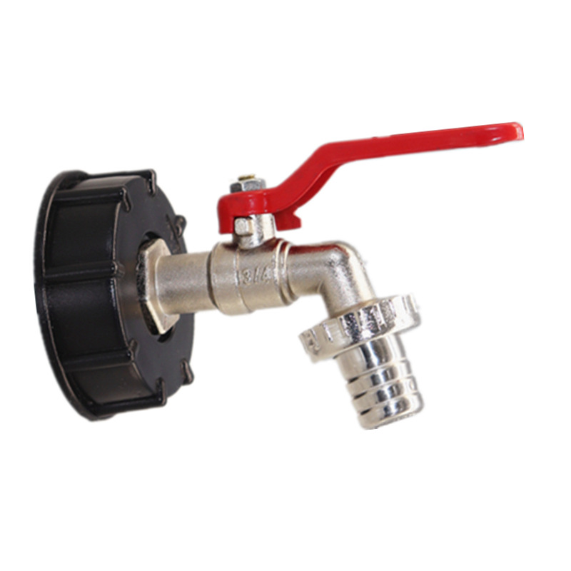 Accesorios de barril de tonelada transfronteriza tonelada adaptador de barril de tonelada interruptor de barril de latón IBC grifo de barril de 1/2 pulgada