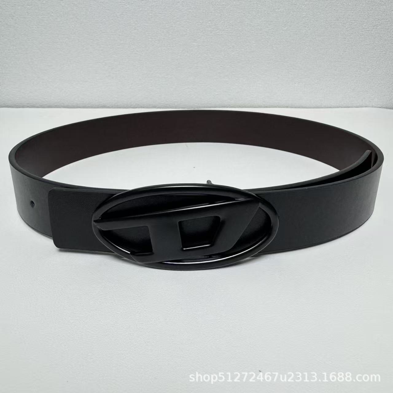 Diesel Oval D Logo Belt Black