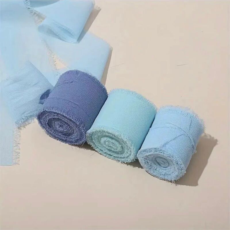 Ins Hand-Torn Raw Edge Ribbon Chiffon Ribbon Dry Rose Wedding Flowers Tied Bouquet Ribbon Streamer Ins Hand-Torn Raw Edge Ribbon Chiffon Ribbon Dry Rose Wedding Flowers Tied Bouquet Ribbon Streamer