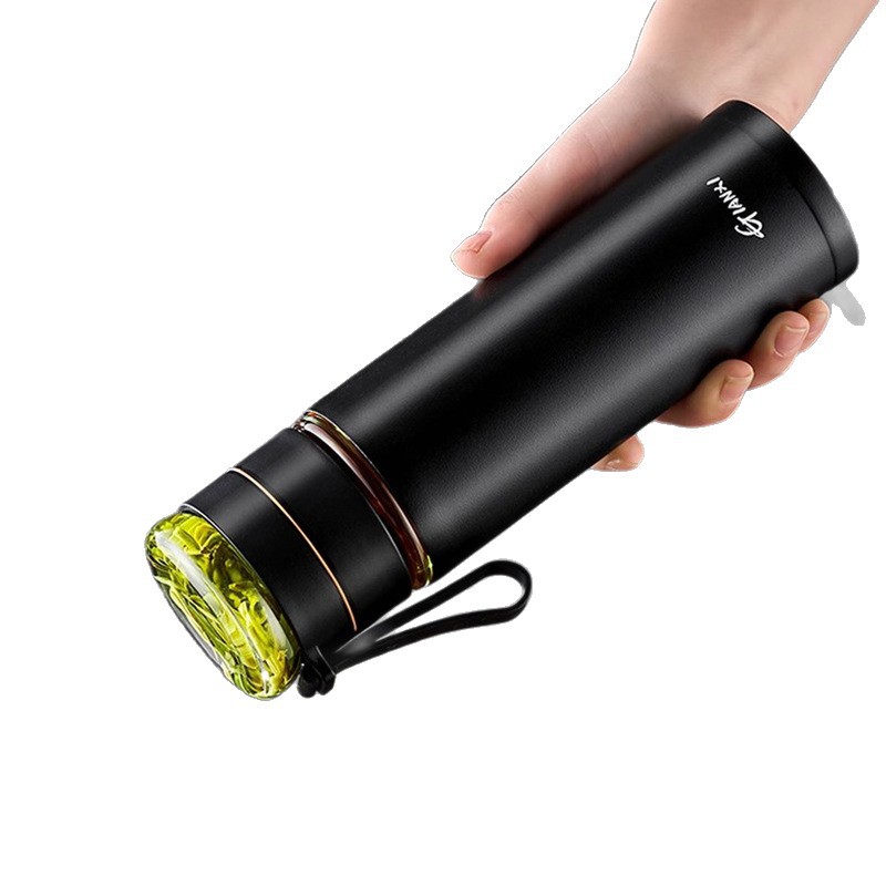卸売夏用茶水分離カップ、新作メンズステンレス製水筒、人気ガラス製内タンク付きお茶カップ、保温機能付き