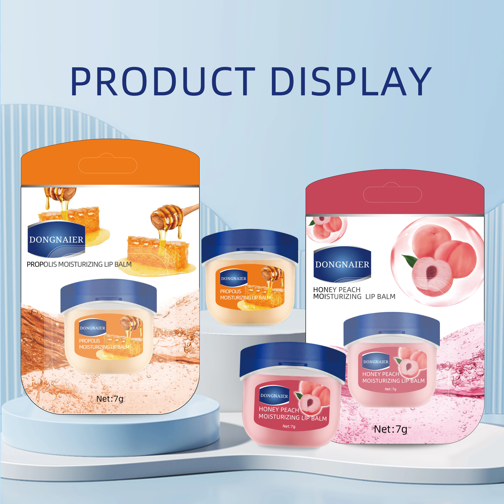 Cross-border exclusive best-selling DONGNAIER Vaseline moisturizing lip balm, protects the lips from dryness and chapping.