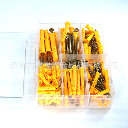 Color zinc small yellow croaker expansion anchor bolt expansion plug self-tapping screw plastic expansion tube M6M8M10mm boxed set