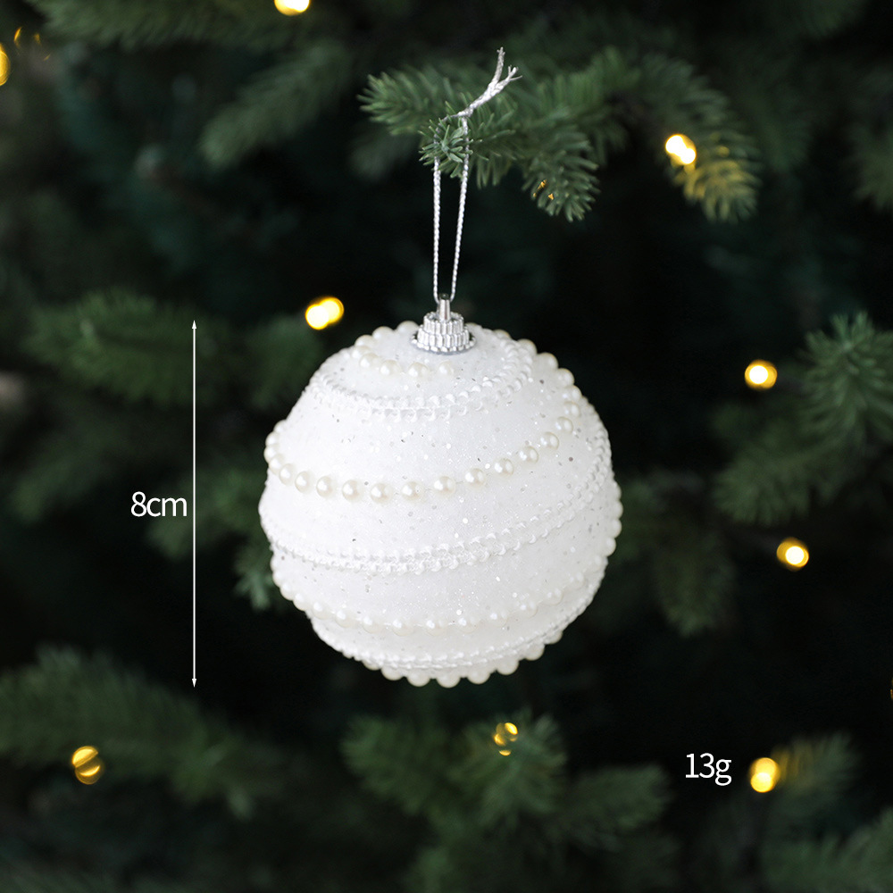 Bola de Navidad 8cm bola de espuma decoración del árbol de Navidad colgante bola colorida decoración de la ventana bola colgante decoración de Navidad se puede mezclar