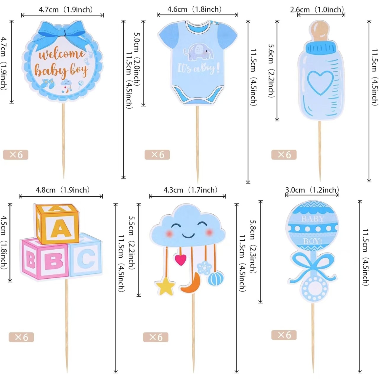 Transfronterizos bebés bautismo tarta infantil cumpleaños fruta helado tarjeta de decoración de fiesta