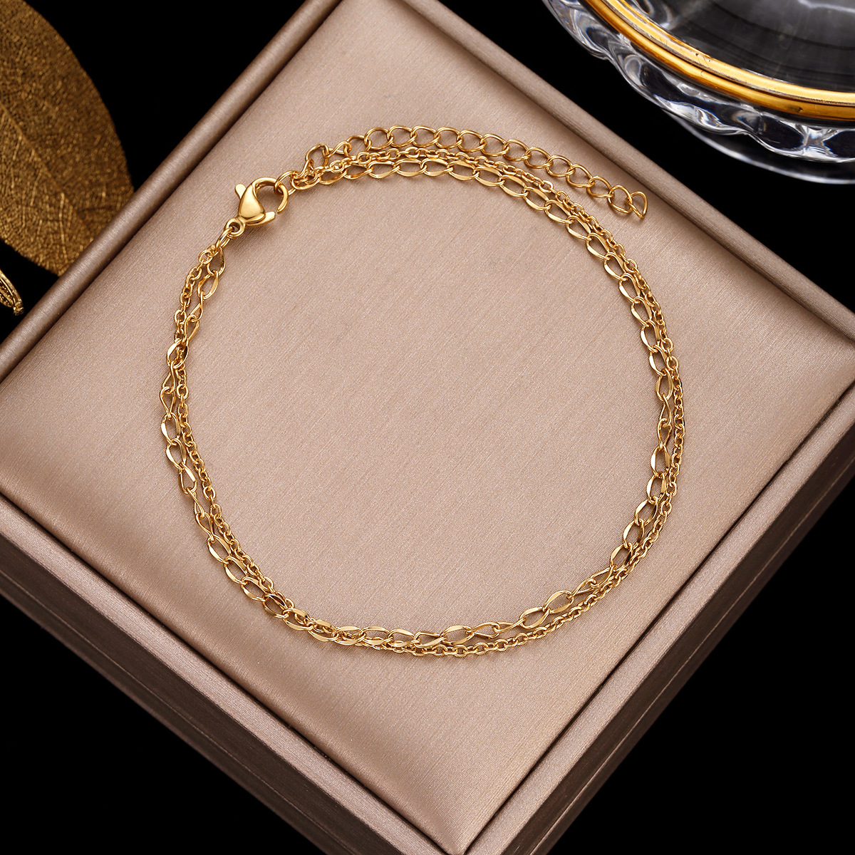 Daily, Shopping Occasion Stainless Steel Material Geometric Pattern Simple Style Geometric Stainless Steel Plating Inlay Artificial Pearls Bracelets