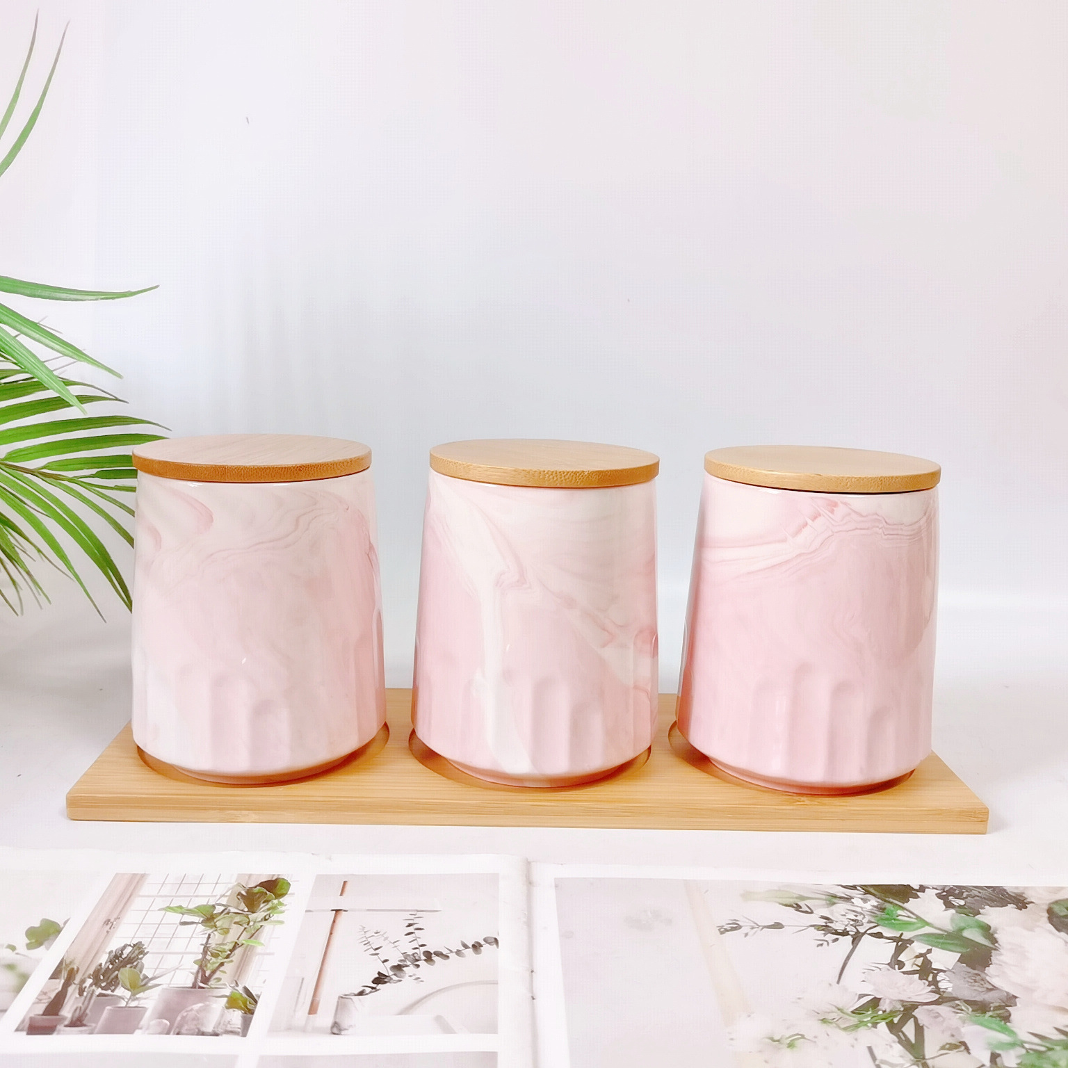 Transfronterizo de exportación jasador de cerámica jarra de condimento de cerámica de color suelo sellado tarro de almacenamiento tarro de café