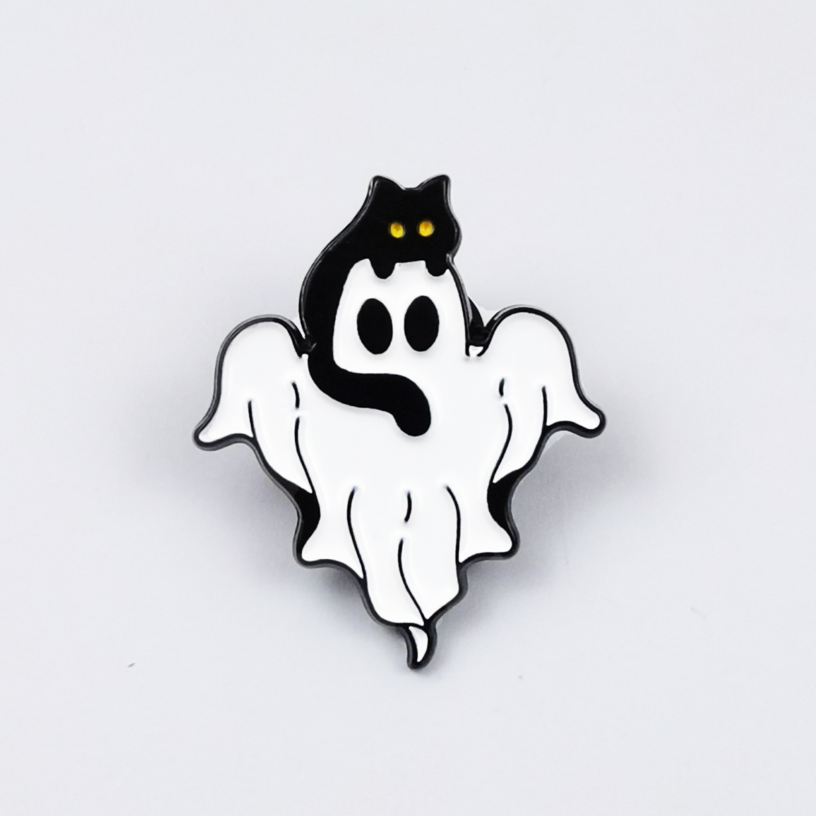Broche de Gato Negro de Halloween de Aleación de Zinc Decorativo para Ropa