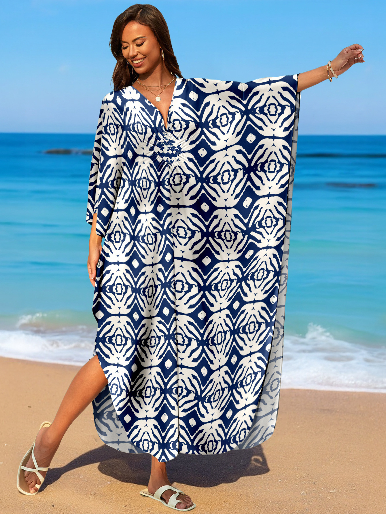 25 años nuevo blusa de playa tejida de rayón transfronterizo vestido de vacaciones bikini camisa de protección solar MB247