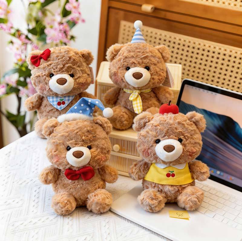Yan venta al por mayor de 8 pulgadas máquina de garras muñeca de peluche boutique máquina de agarre muñeca boda regalo muñeca de oso