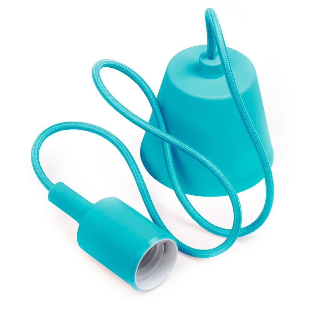 Fábrica transfronteriza venta directa E27 lámpara de lámpara de lámpara de silicona colorida lámpara de lámpara trenzada alambre dormitorio sala de estar bar bar