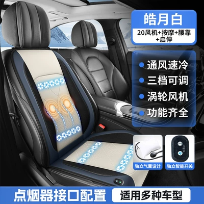 Multi-function pad – Summer 24V Truck Fan Cooling - haoyuebai-x-punched-leather-20-fan-blowing-massage-air-bag-lumbar-support