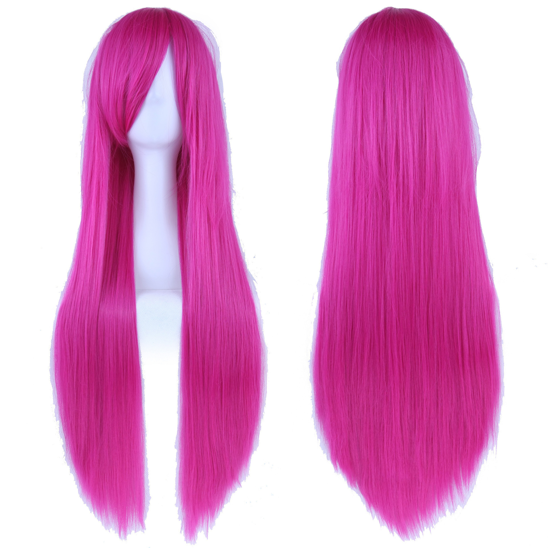 European and American Style Wig 80cm Colorful Long Straight Hair Anime Cos Wig High-Temperature Fiber Chemical Fiber Hair Head Cover - photo 9