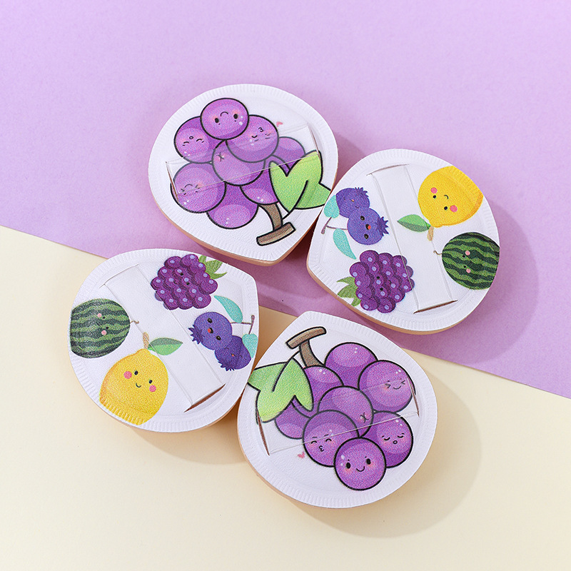 Fábrica de frutas personalizadas malvavisco soplo de polvo seco y húmedo gotas de agua súper suaves de doble uso esponja de maquillaje cojín de aire herramientas de belleza