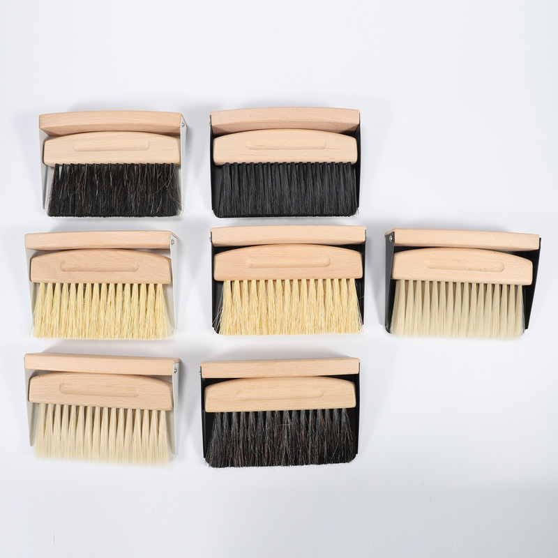 Mini Desktop Cleaning Kit Computer Keyboard Crevice Brush Beech Sisal Broom Cleaning Combo Dustpan Set