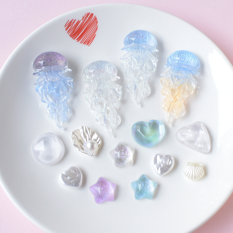 Hot-Selling Ocean-Themed Glow-In-The-Dark Jellyfish Resin Accessories Wholesale Shoe Decoration DIY Materials Wholesale Pj1738 Hot-Selling Ocean-Themed Glow-In-The-Dark Jellyfish Resin Accessories Wholesale Shoe Decoration DIY Materials Wholesale Pj1738