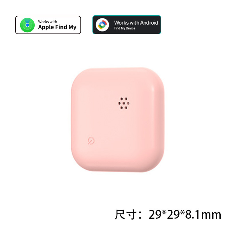 Redondo iOS sistema Android GPS universal para Apple Google artículos rastreador de pérdida de mascotas