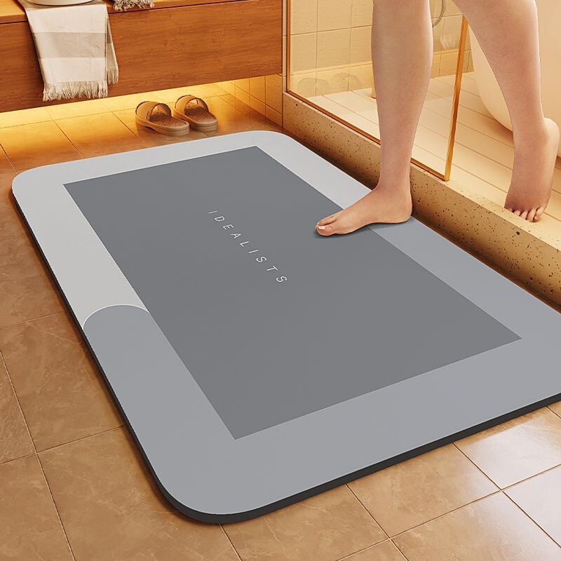 Modern Minimalist Diatomaceous Earth Bathroom Quick-Drying Mat, Water-Absorbent Non-Slip Foot Mat for Bathroom, Easy to Maintain and Change Shoe Mats Modern Minimalist Diatomaceous Earth Bathroom Quick-Drying Mat, Water-Absorbent Non-Slip Foot Mat for Bathroom, Easy to Maintain and Change Shoe Mats