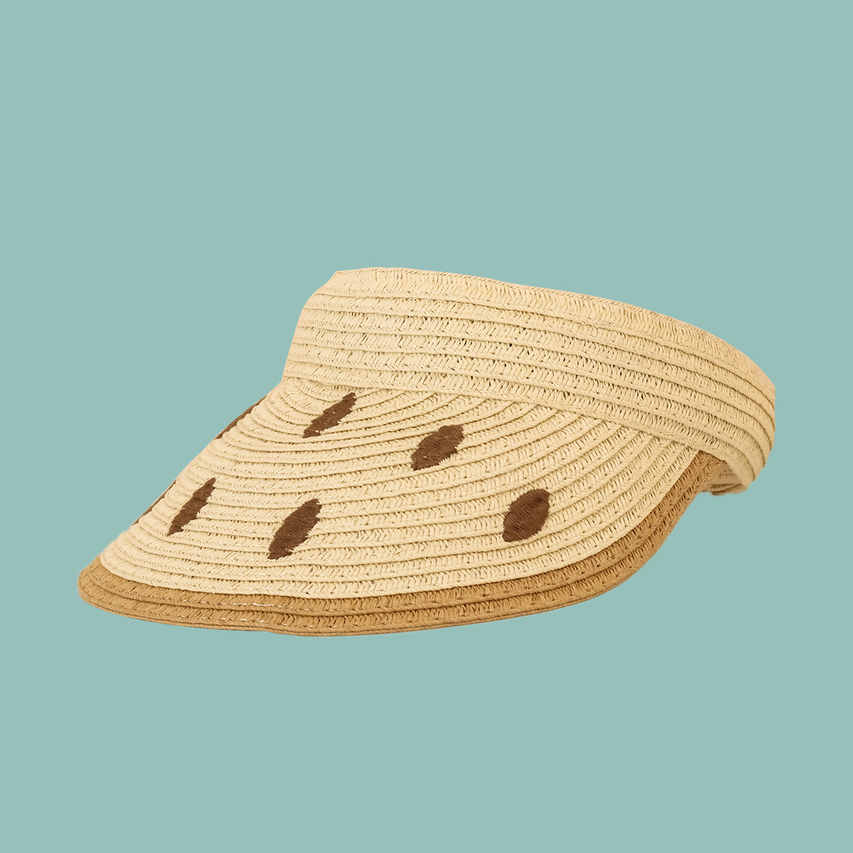 Simple Watermelon Empty Top Wide Brim Sunshade Straw Hat display picture 9