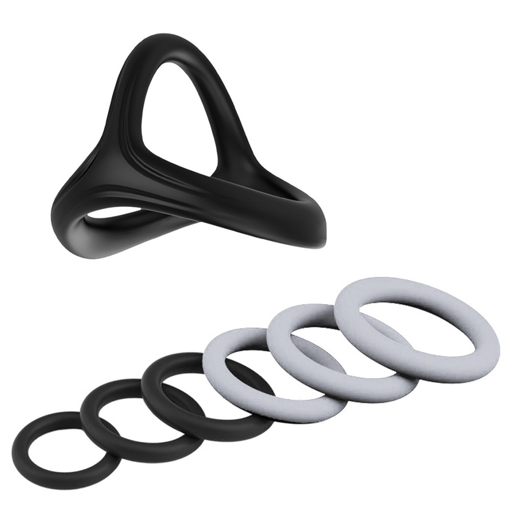 Anillo de bloqueo masculino anillo de prepucio anillo de silicona anillo de pene coqueteo sexual adulto productos sexuales fábrica directa