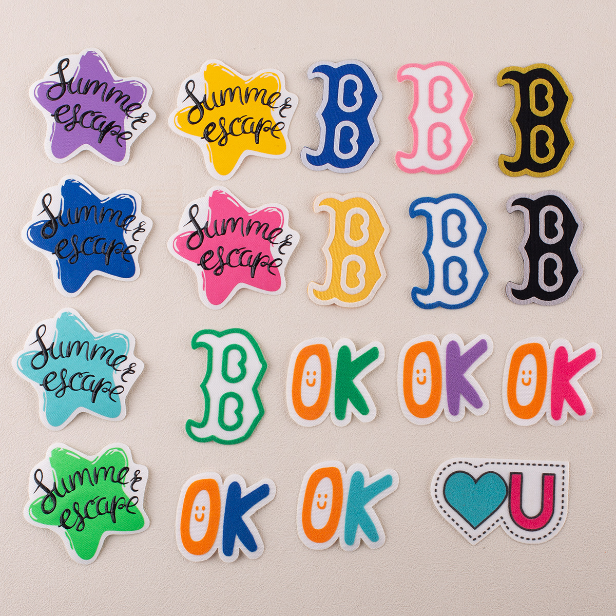 新款异形五角星秋冬款帽子外套袜子箱包满月伴手礼搭配装饰补丁贴