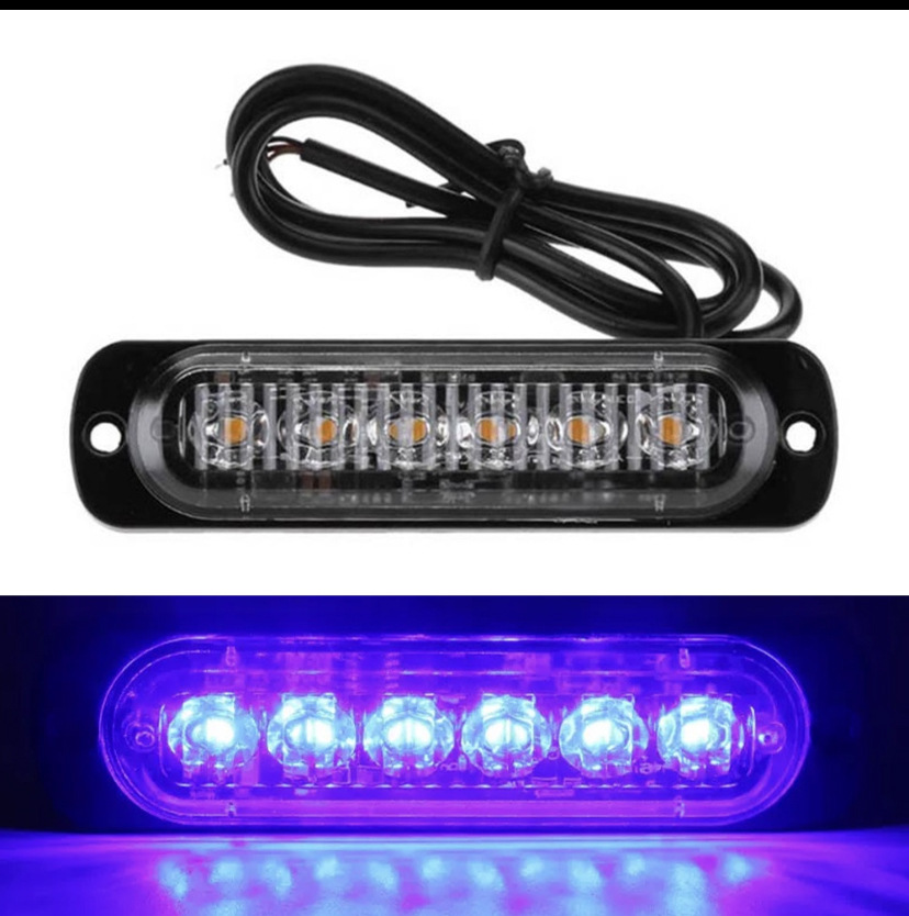 Luz de advertencia del coche luz intermitente motocicleta camioneta 12-24V Universal 6LED ultrafino señal lateral luz intermitente