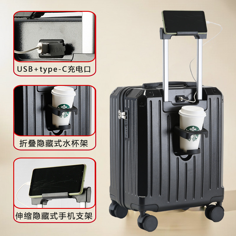 Maletín pequeño Maletín de equipaje engrosado de 18 pulgadas Equipaje de 16 pulgadas para hombres Caja de contraseña para mujer Mini equipaje