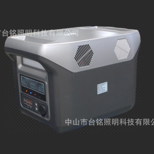 Estación de energía portátil al aire libre de 1500W, puesto de mercado nocturno, gran capacidad, sin electricidad, se puede cargar con paneles solares