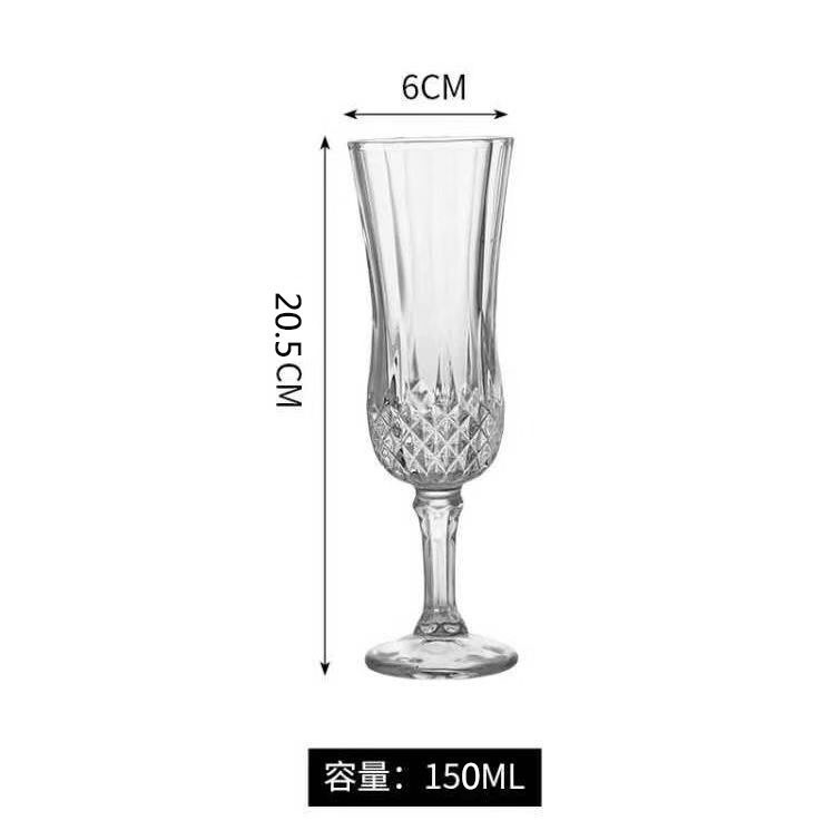 Fábrica directa de vino tinto retro pie alto creativo estilo nórdico tendencia de personalidad cristal vidrio transparente taza de champán