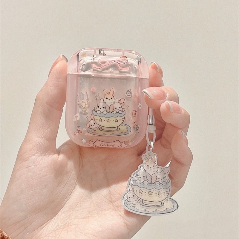 アニメかわいいウサギはAirpods3/4世代pro 2アップルイヤーケース3世代フォトフレーム立体ソフト女性insを適用している|undefined