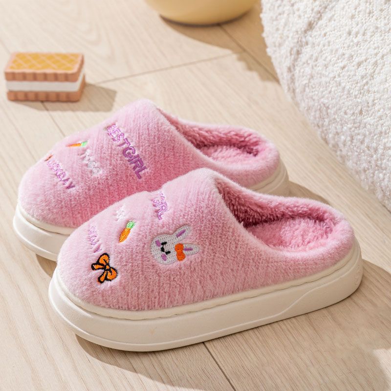 Otoño y invierno zapatillas de algodón para niños y niñas bebés en el hogar infantil invierno zapatillas de lana para niños padres e hijos mayores