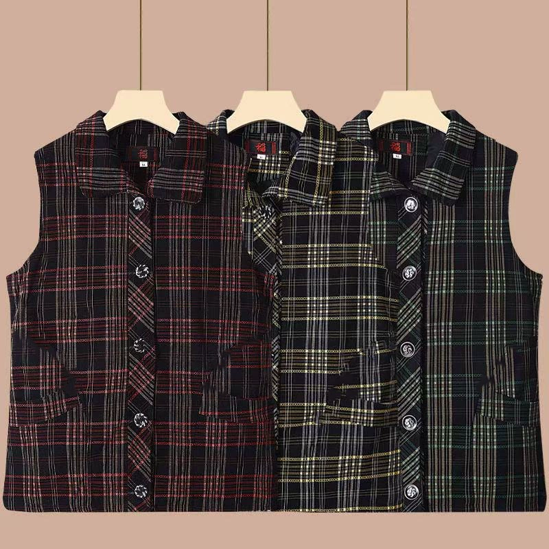 Женская осенняя одежда: жилет-кардиган больших размеров для женщин среднего и старшего возраста, свободная повседневная куртка для весны и осени.