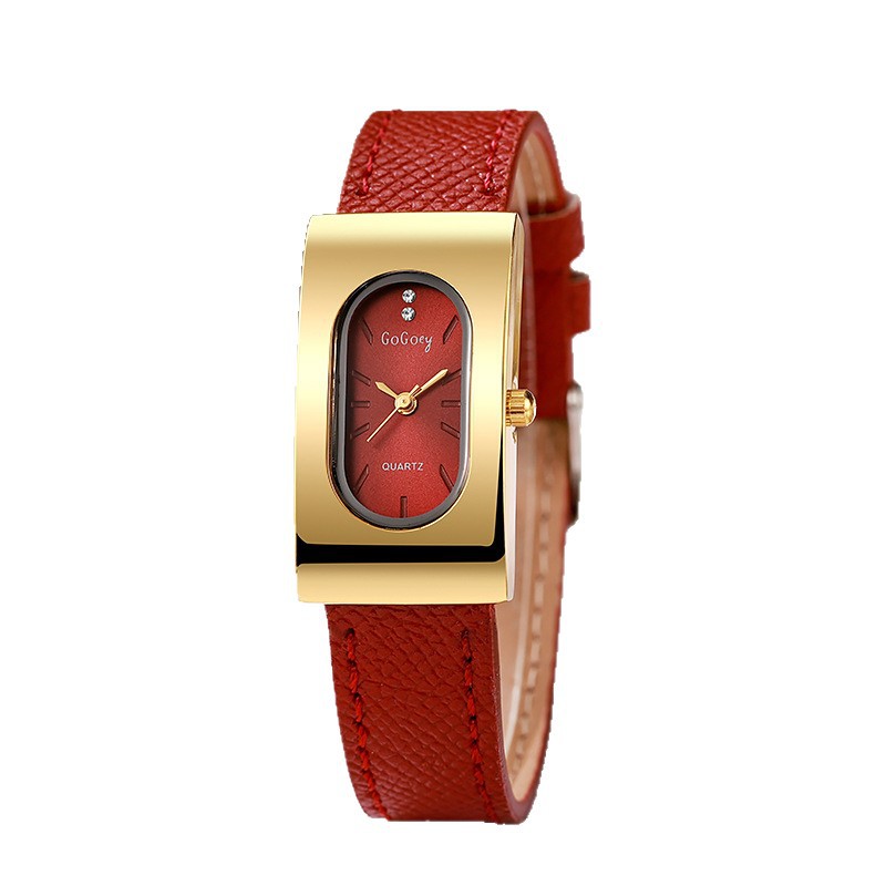 レトロな長方形の腕時計の女性の軽豪華な大衆の高級感の個性の中古風のファッションは簡単で高級な香の時計です。