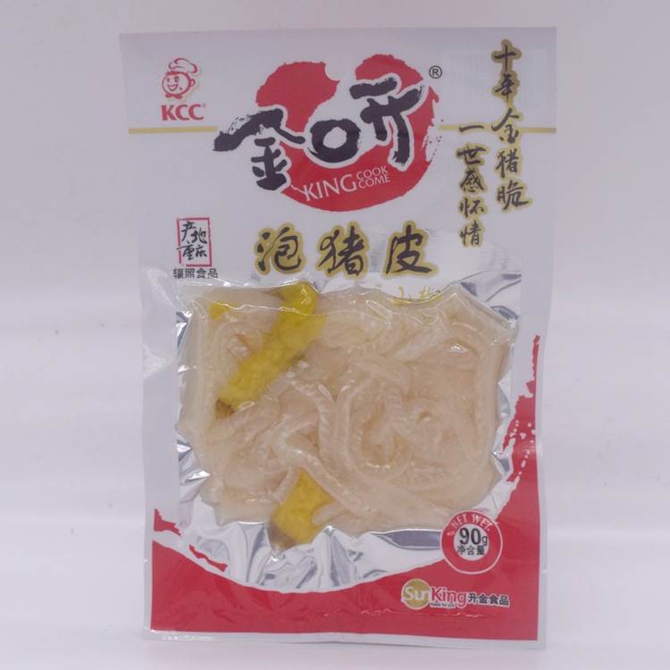 Chongqing Golden Mouth Open 90g Gold Pork Crispy Spicy Pickled Pork Skin Leisure Food Snack One-piece Dropshipping