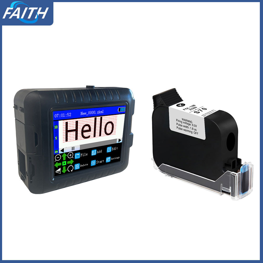 Impresora de Inyección de Tinta Portátil Industrial FAITH Premium para Codificación de Fechas en Envases de Alimentos, Máquina Inteligente de Codificación y Marcado Pequeña