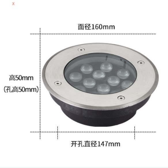 LED lámpara enterrada ultra delgada lámpara de suelo exterior impermeable redonda pasillo lámpara de pasillo incrustado paso cuadrado lámpara de suelo pequeña image 12