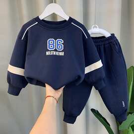 男童运动套装2024新款男孩春秋装卫衣服儿童宝宝痞帅秋季两件套