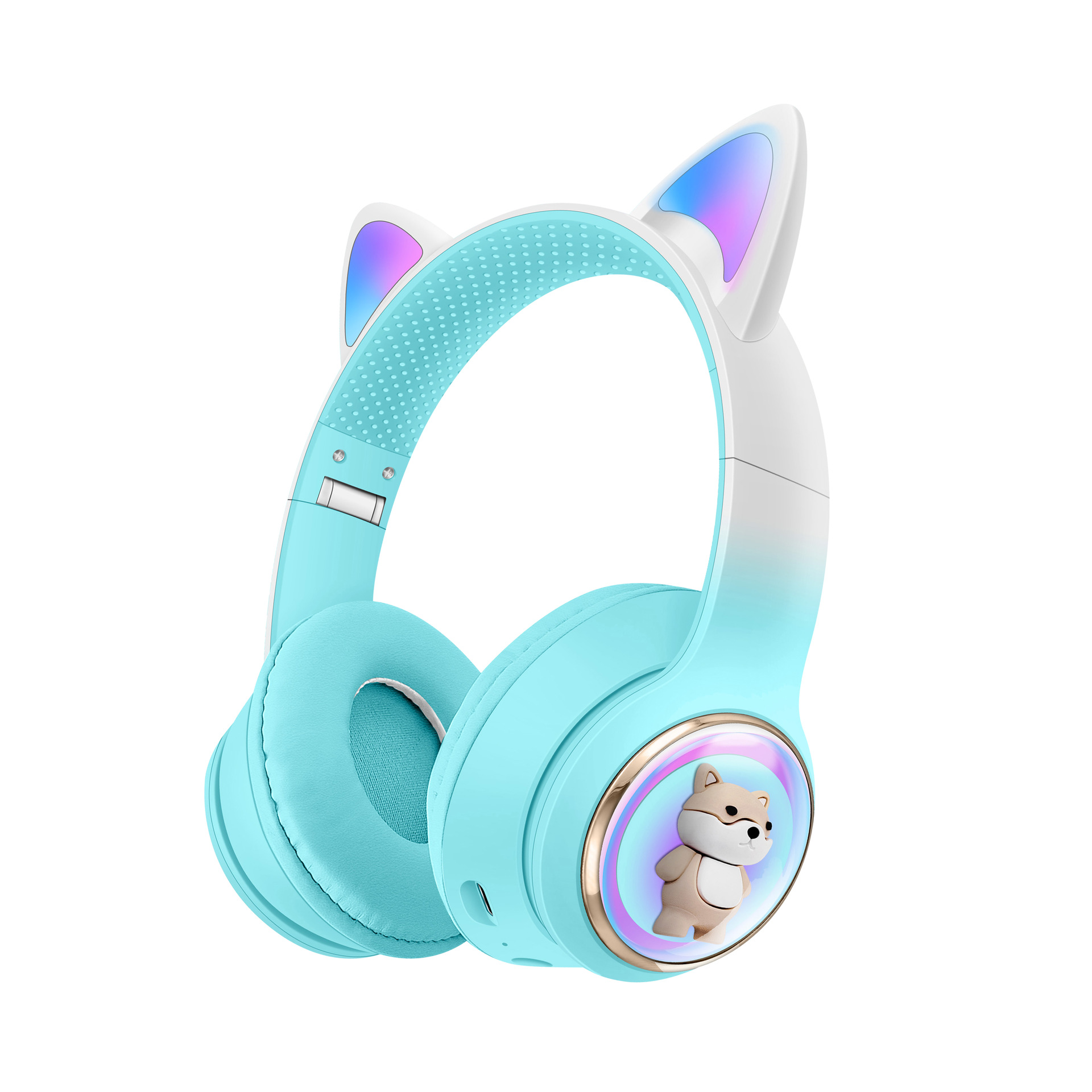 Akz 51 cute pet dog gradient sky blue