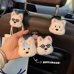 車のフック、助手席の前部、多機能の小さなフック、かわいいウエストハイランドの子犬、車の後部座席のフック