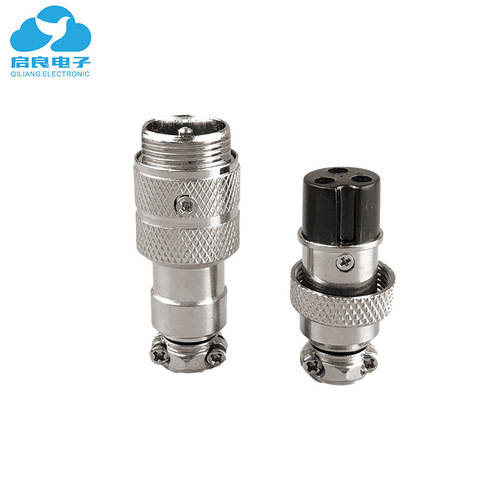 GX12 aviation plug M12 socket connector 2-7 core male and female docking power supply waterproof connector docking cover
