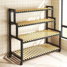 花架置物架阳台客厅落地式铁艺室内多层阶梯可移动多肉植物花盆架