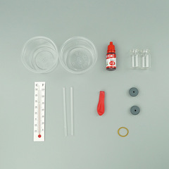 Scientific experiment thermal expansion and contraction thermometer kindergarten student children's handmade science and technology small production material package toys