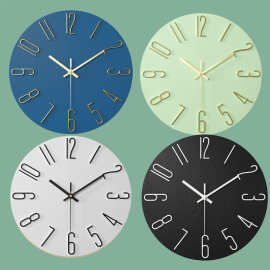 12英寸30CM无玻璃塑料挂钟轻奢装饰挂表西班牙挂钟wall clock