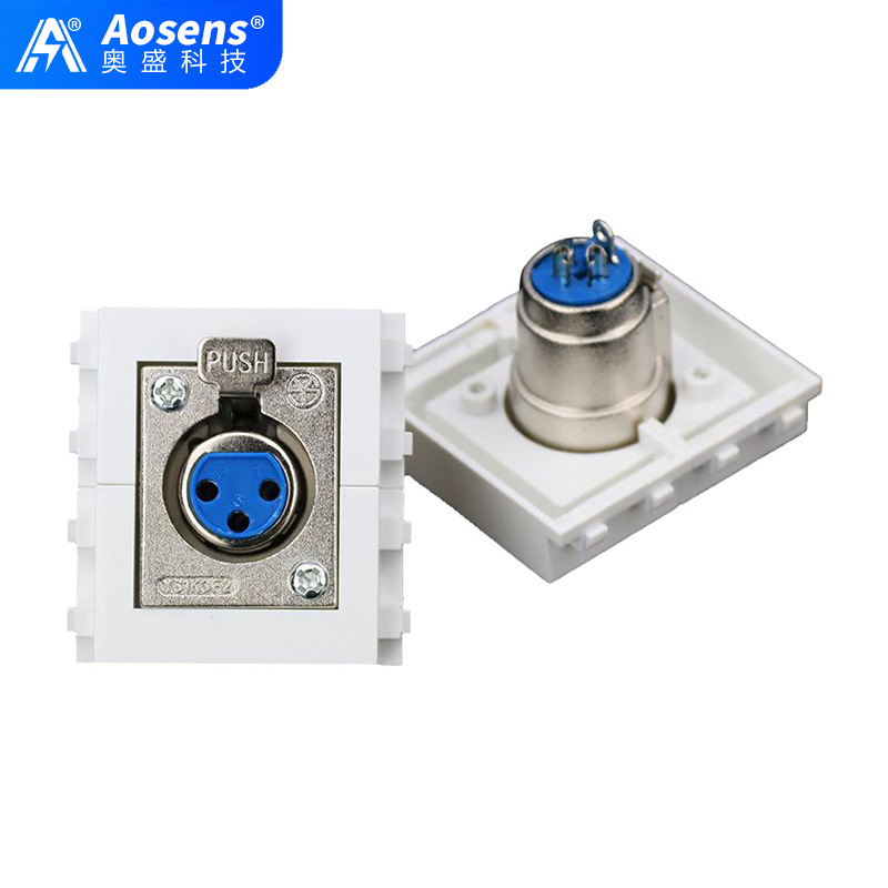 奥盛 128型卡农焊接型模块母卡农插头模块话筒模块卡农组件