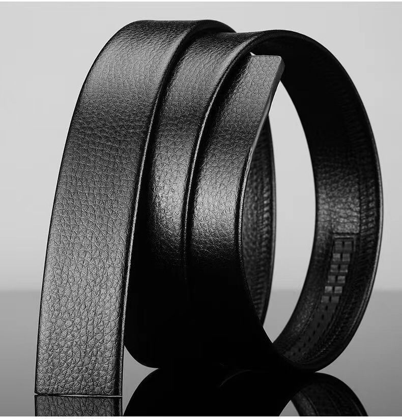 Cinturón sin plomo, cinturón para hombre, cinturón militar resistente al desgaste y a los arañazos con estampado de lichi, cinturón de moda con cuerpo._voghion.com