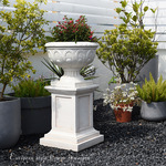 欧式复古孔雀花盆四方罗马柱户外阳台庭院别墅装饰摆件婚庆路引