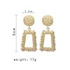 Metal retro fashionable earrings, European style