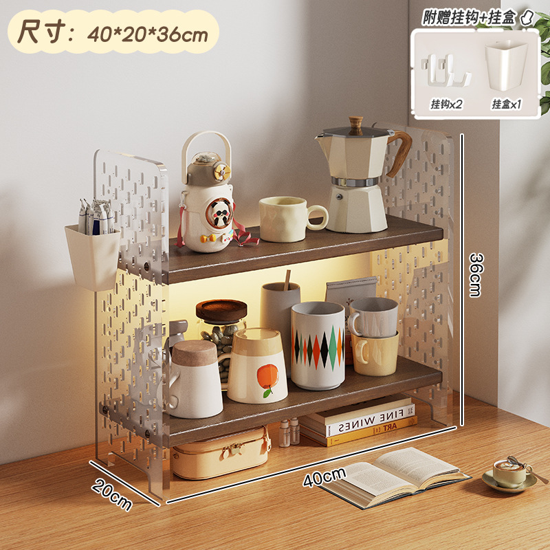 Taza de mesa almacenamiento estante acrílico taza de agua estante de té estante de mesa sala de té esquina de café estante de exhibición